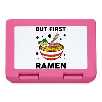 But First Ramen Cute Ramen Lover Foodie - Lunchbox - pink - Front