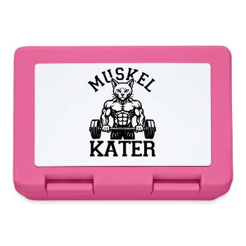 Muskelkater - Kraftsport - Katze - Spruch - Brotdose - Pink - Vorne