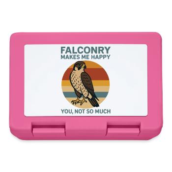 Falconry Makes Me Happy You Not So Much Retro - Lunchbox - pink - Front