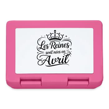Les Reines sont nées en avril Anniversaire - Boîte à goûter - rose - Devant