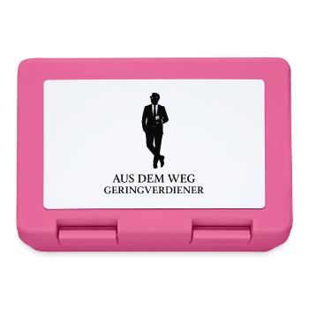 Aus dem Weg Geringverdiener - Brotdose - Pink - Vorne
