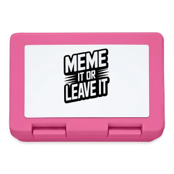 Mème Ou Laissez-Le - Boîte à goûter - rose - Devant