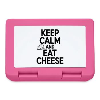 Restez calme et mangez du fromage - Boîte à goûter - rose - Devant