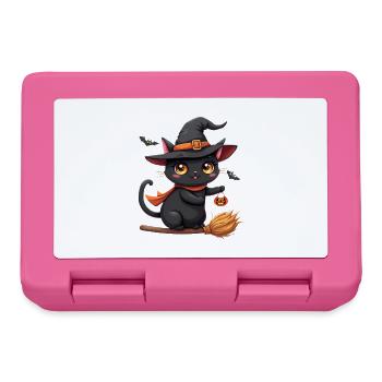 Halloween Cat with Halloween Pumpkin - Lunchbox - pink - Front