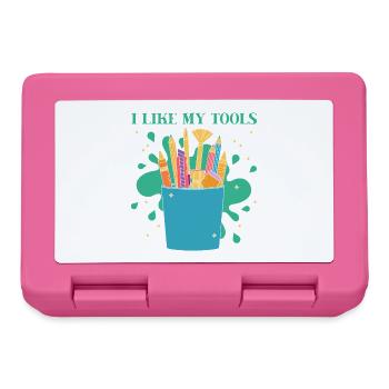 Artist Painter Graphic I Like My Tools Drawing - Lunchbox - pink - Front