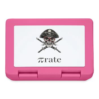 Pirate nerd avec des lunettes - Boîte à goûter - rose - Devant