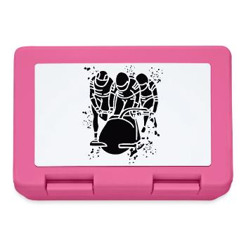 Bobfahrer Bobschlitten Viererbob - Brotdose - Pink - Vorne