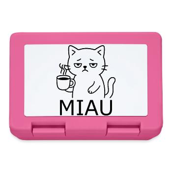 Müde Katze - Brotdose - Pink - Vorne