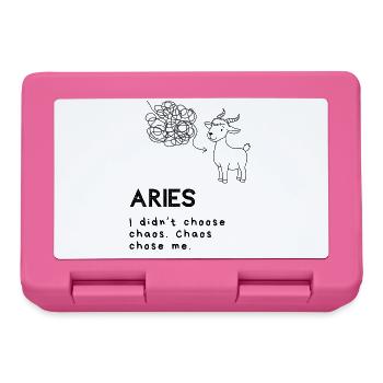 Funny Aries Cartoon – Chaos Chose Me - Brotdose - Pink - Vorne