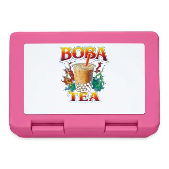 Boba Tea Favorite Food Funny Weird 90s Boba-T - Lunchbox - pink - Front