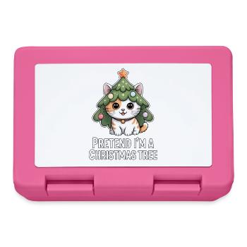 Pretend I'm A Christmas Tree Katze - Brotdose - Pink - Vorne