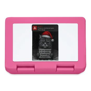 Cat Christmas with funny saying cats - Lunchbox - pink - Front