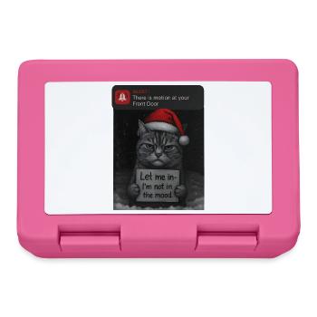 Cat Christmas with funny saying cats - Lunchbox - pink - Front