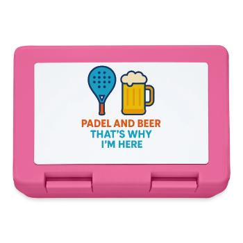 Padel And Beer That's Why I'm Here Fun Padel - Lunchbox - pink - Front