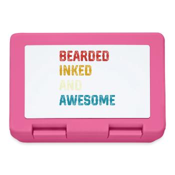 Bearded Inked and Awesome - Lunchbox - pink - Front