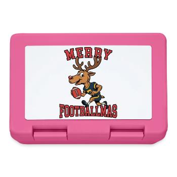 Joyeux Footballmas - Boîte à goûter - rose - Devant