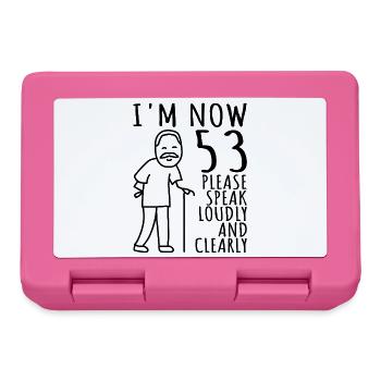 53. Geburtstag 53er 53ter Ich bin jetzt 53 Jahre - Brotdose - Pink - Vorne
