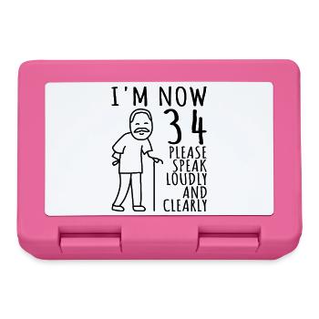 34th Birthday 34s 34th I'm 34 years old now - Lunchbox - pink - Front