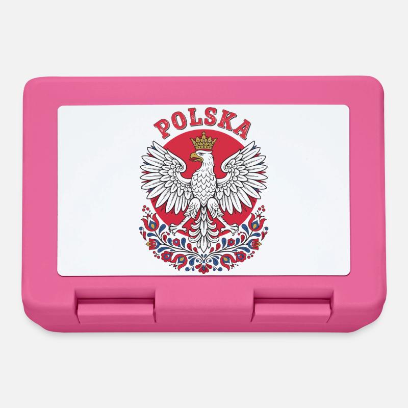 Polska Eagle Folk Emblem Art - Boîte à goûter - rose