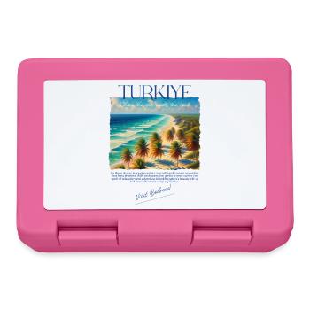 Turkey Bodrum Beach Holiday Design – Visit Bodrum - Lunchbox - pink - Front