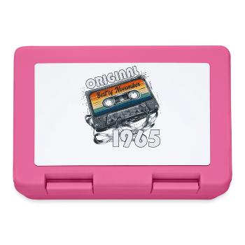 60. Geburtstag Kassette November Jahrgang 1965 - Brotdose - Pink - Vorne