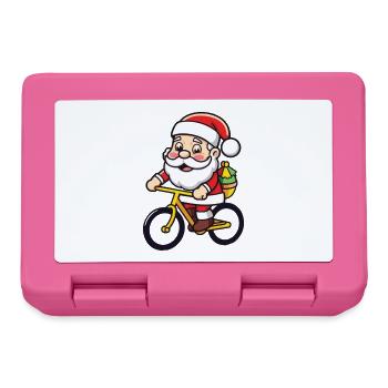 Père Noël Vélo Noël - Boîte à goûter - rose - Devant