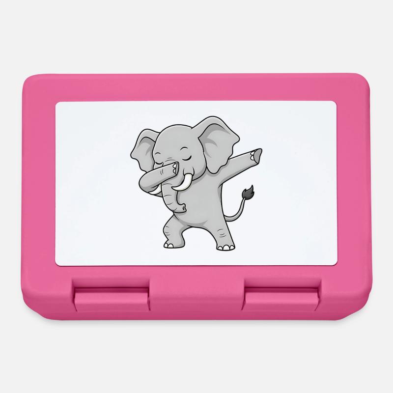 Éléphant cool dans le style dabbing - Boîte à goûter - rose