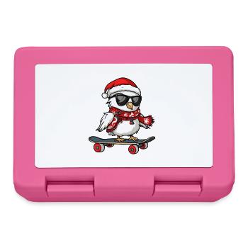 Taube Vogel Weihnachten Lustig - Brotdose - Pink - Vorne