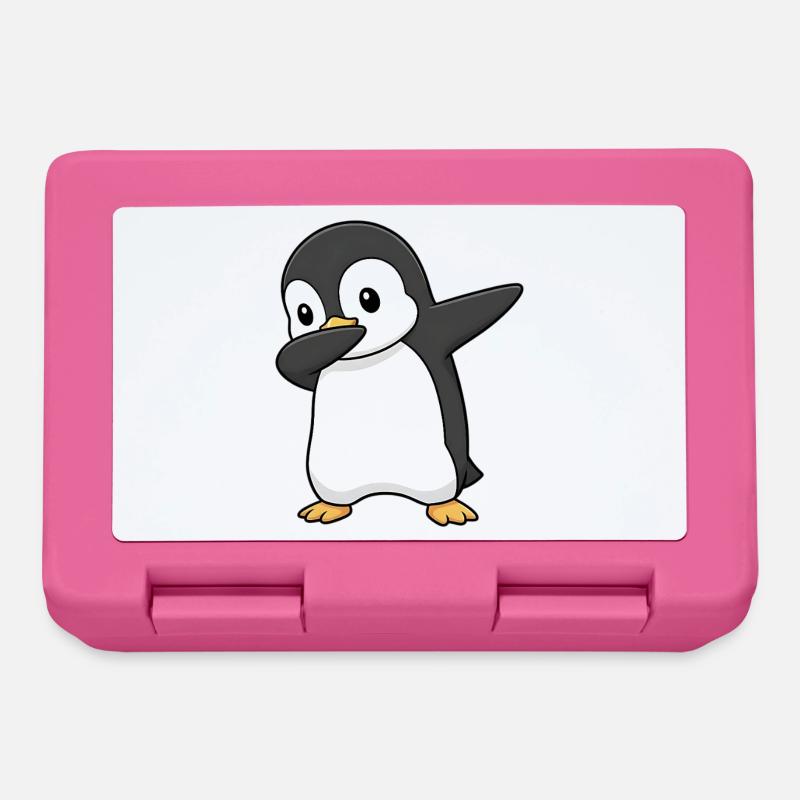 Dabbing Pinguin - Brotdose - Pink