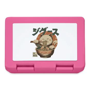 Lucky Cat Ramen Japan Streetwear Design - Lunchbox - pink - Front