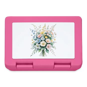 Pastel Bouquet Watercolor Bouquet - Lunchbox - pink - Front
