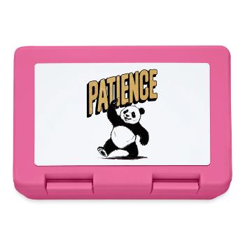 Retro Style Patient Panda Vintage Design - Lunchbox - pink - Front