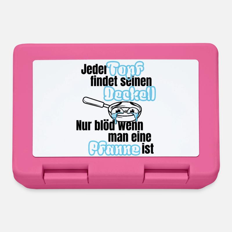 Topf sucht Deckel – Pfannen Spruch - Brotdose - Pink