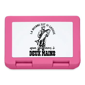 Cadeau original pêcheur drôle Humour pêche  - Boîte à goûter - rose - Devant
