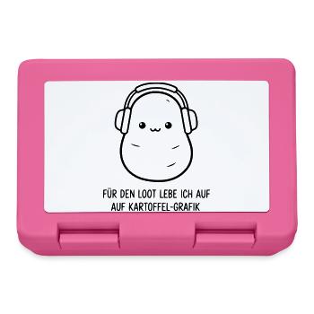 Gamer Potato | Funny saying for gamers - Lunchbox - pink - Front