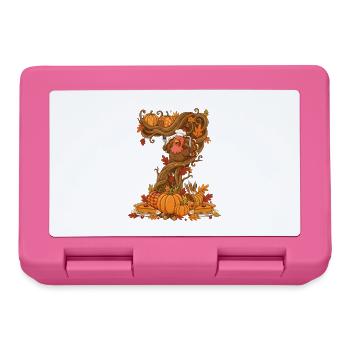Autumn Harvest Turkey on Twisted Tree - Lunchbox - pink - Front