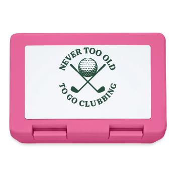 Never Too Old To Go Clubbing Funny Golf Design - Lunchbox - pink - Front