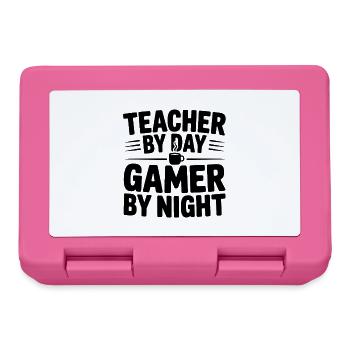 Teacher by Day Gamer by Night - Lunchbox - pink - Front