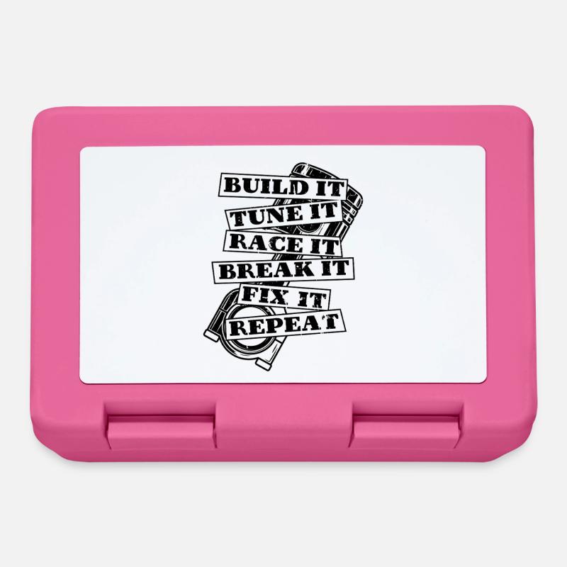 Motorsport – Build It, Tune It, Race It, Fix It - Lunchbox - pink