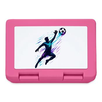Défilé des gardiens de but de football Action dynamique - Boîte à goûter - rose - Devant