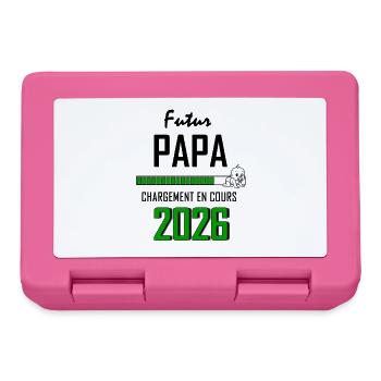 Future DAD Countdown 2026 Baby Green - Lunchbox - pink - Front
