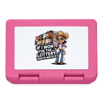 Funny If I Won The Lottery You'd Notice Yacht boat - Lunchbox - pink - Front
