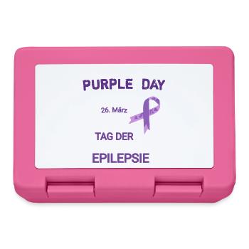 Purple Day Epilepsy Education - Lunchbox - pink - Front