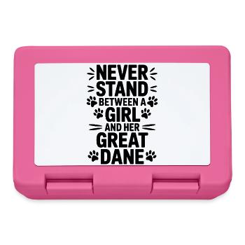 Deutsche Dogge Spruch Lustiges Dogge Geschenk - Brotdose - Pink - Vorne