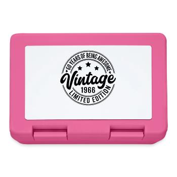60 Jahre 1966 Vintage Retro Geburtstagsgeschenk - Brotdose - Pink - Vorne