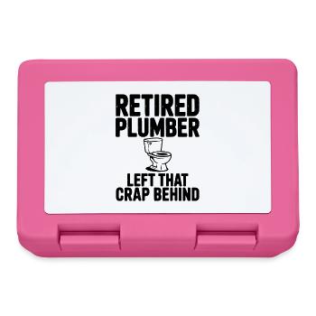 Retired Plumber Left That Crap Behind - Lunchbox - pink - Front