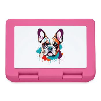Pop Art Bulldog Color Festival - Lunchbox - pink - Front