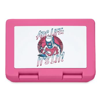 Welder Arc Life It's Lit Craftsmanship Welding - Lunchbox - pink - Front
