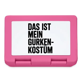 Gurke Das Ist Mein Gurken Kostüm Fasching Karneval - Brotdose - Pink - Vorne