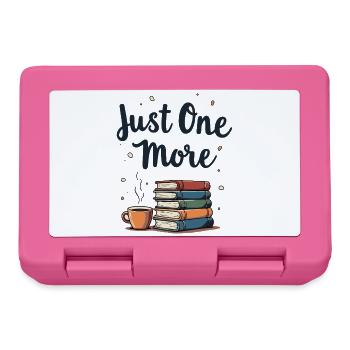 Just One More Reading Books Coffee - Lunchbox - pink - Front